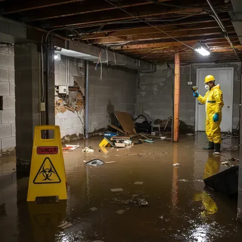 Flooded Basement Electrical Hazard in Puyallup, WA Property