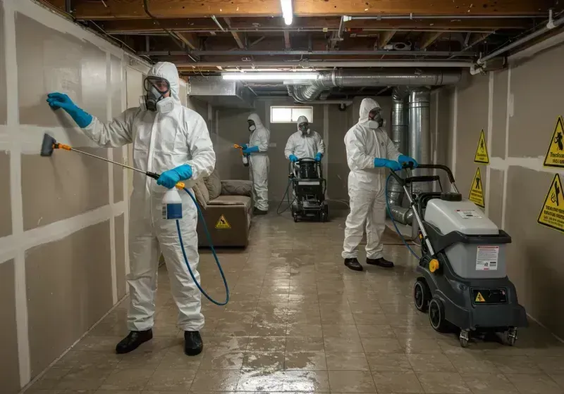 Basement Moisture Removal and Structural Drying process in Puyallup, WA